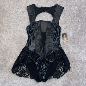 Spirit Halloween Faux Leather Bodysuit